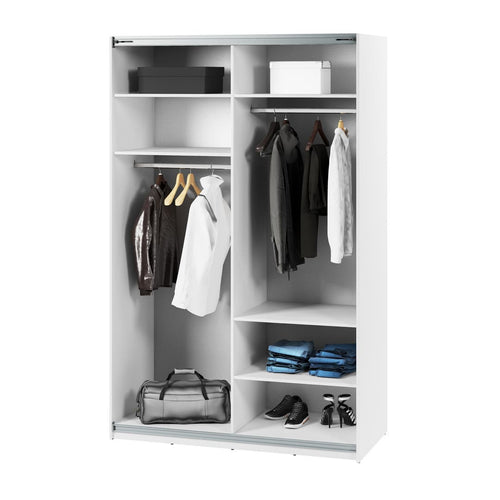Jessica 2 Door Sliding White Wardrobe | 150cm