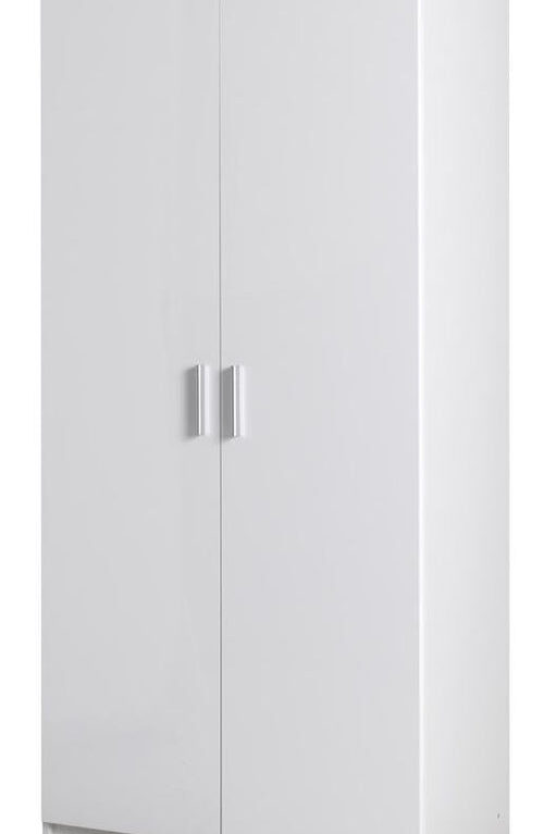 Cosima 2 Door Hinged White Gloss Wardrobe | 92cm