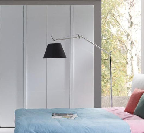 Charlotte 4 Door Hinged White Gloss Wardrobe | 182cm